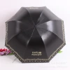 Wholesale and custom-made premium Apollo three-fold umbrellas with cute patterns and black vinyl sun umbrellas details Picture